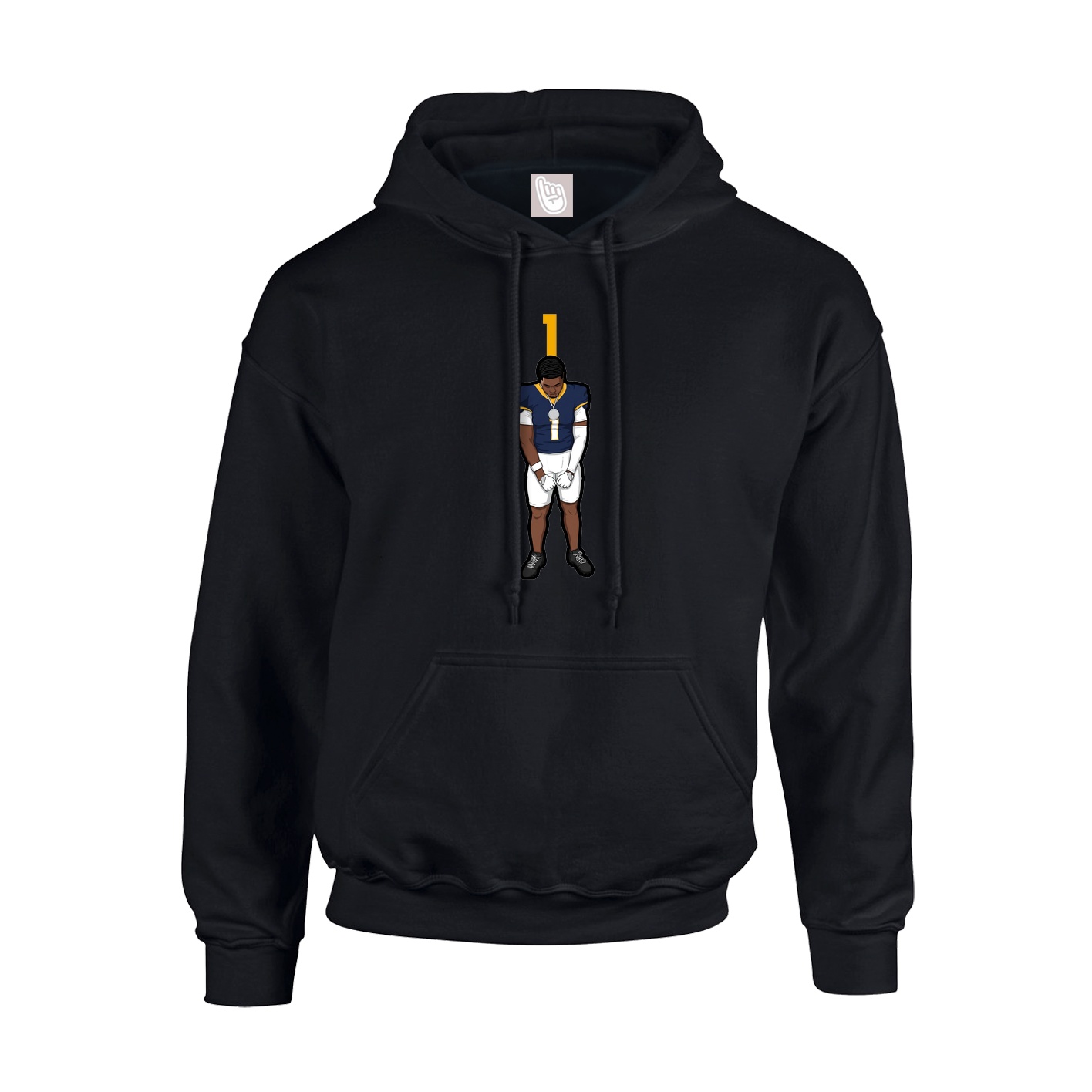Youth Hoodie — Number Top in Black