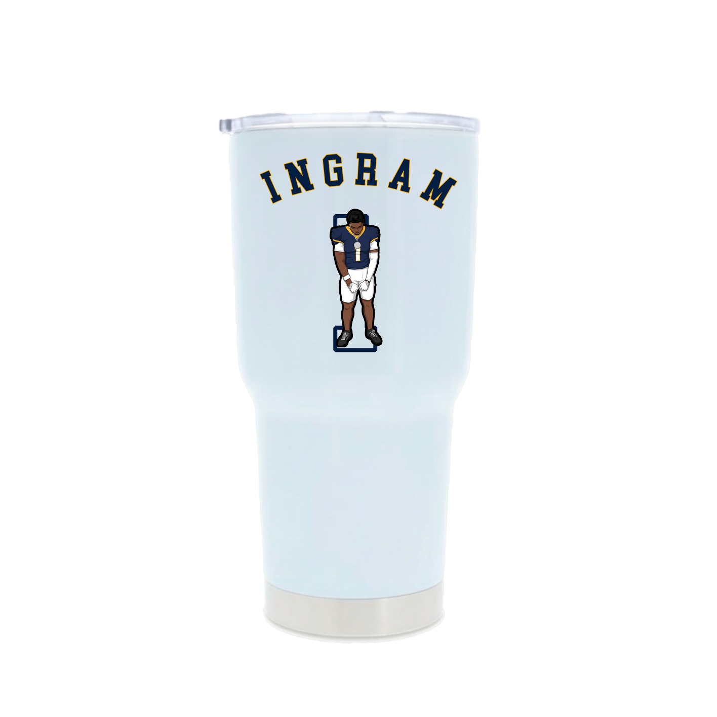 30oz Stainless Steel Tumbler — Shirsey Arch in White