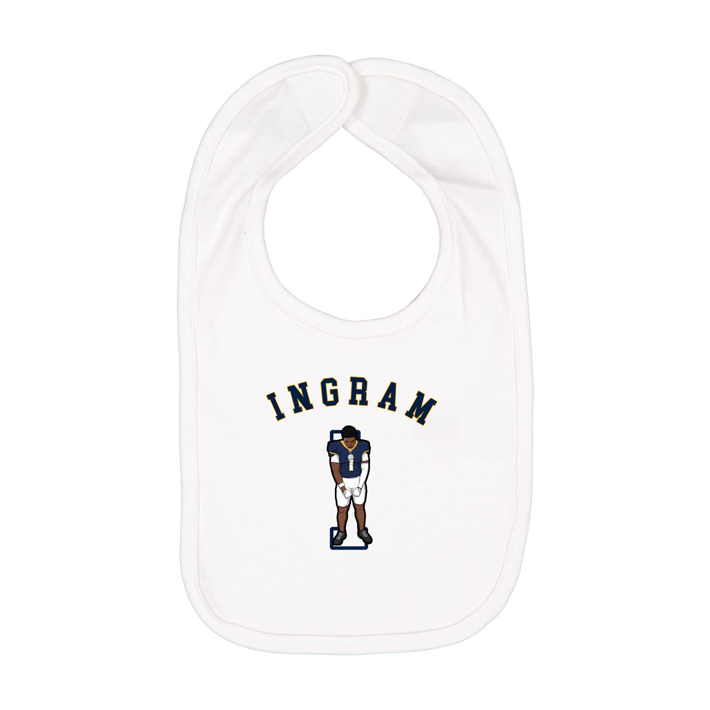 Infant Bib — Shirsey Arch in White