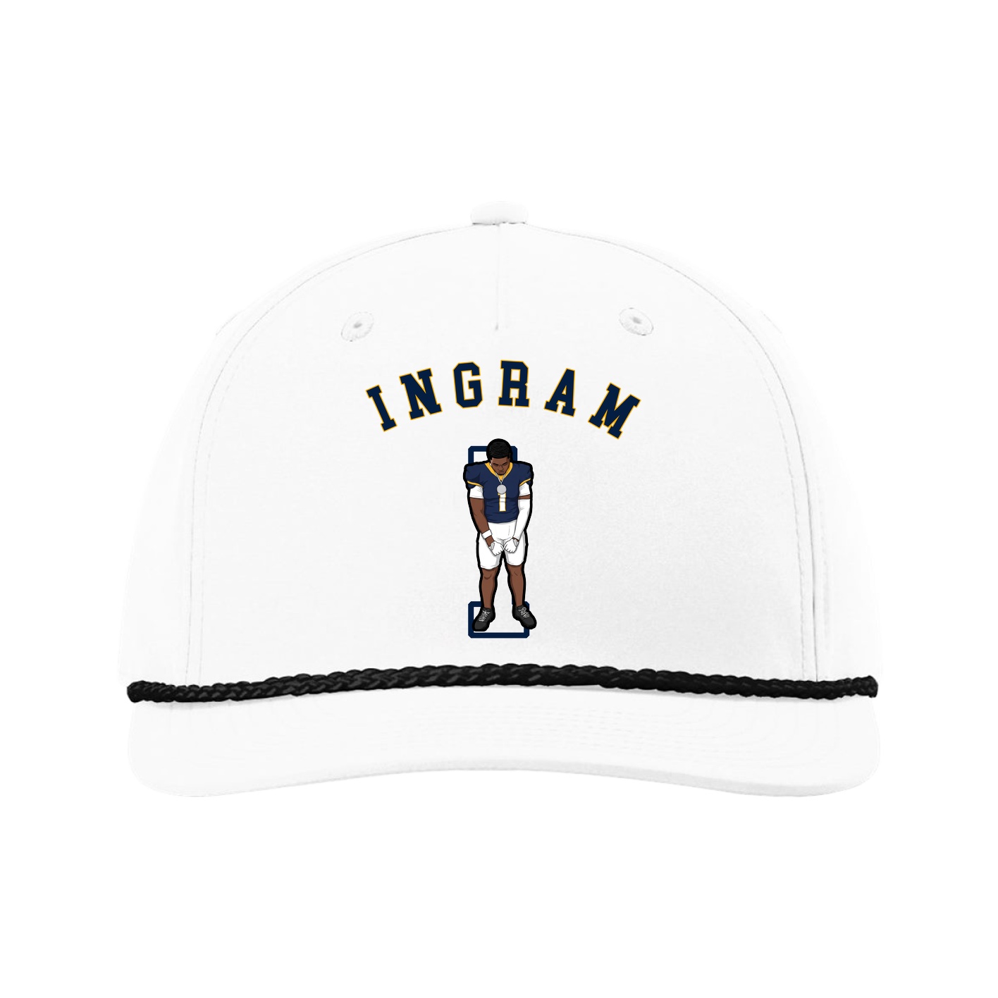 Five-Panel Classic Rope Cap — Shirsey Arch in White