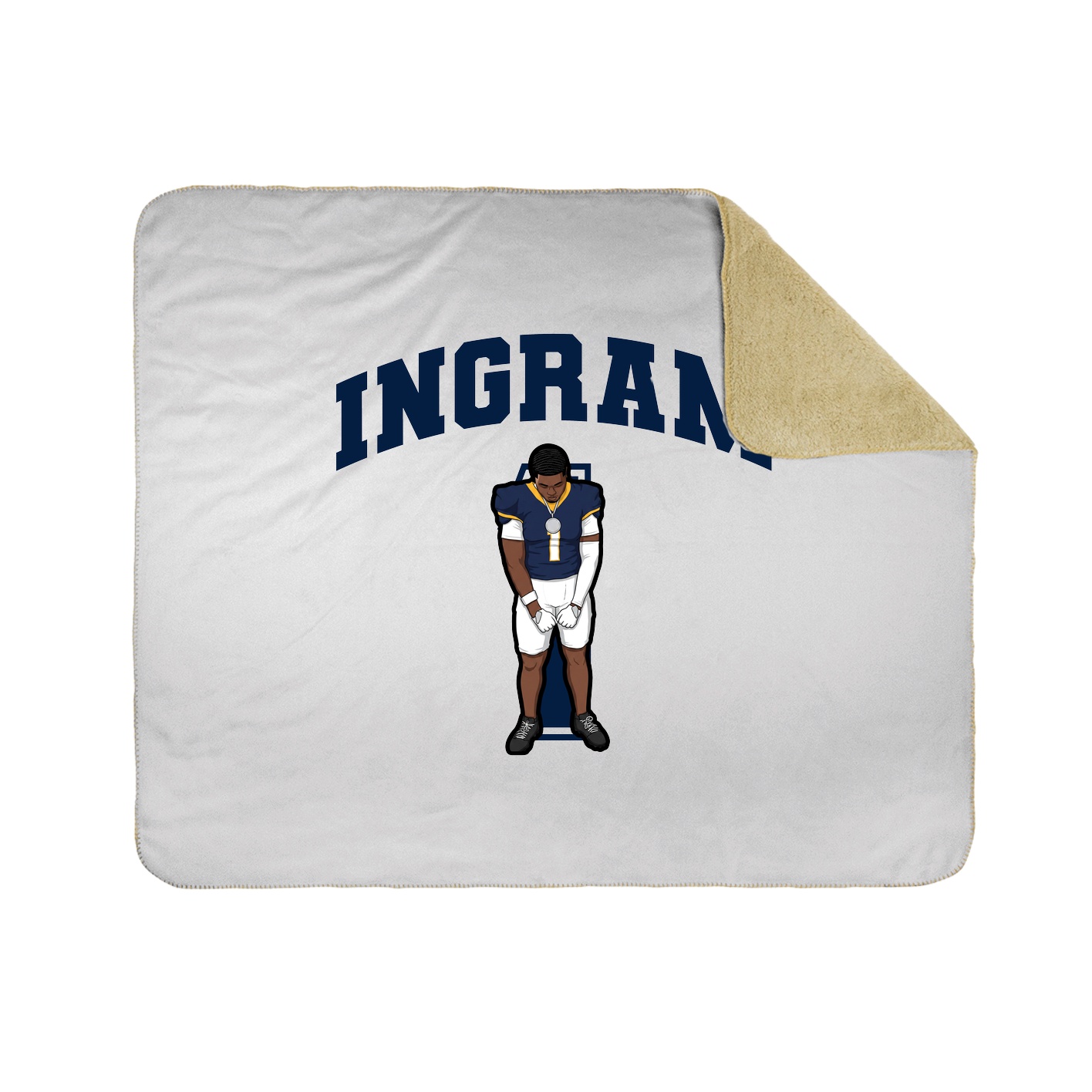 Throw Blanket — Number in White