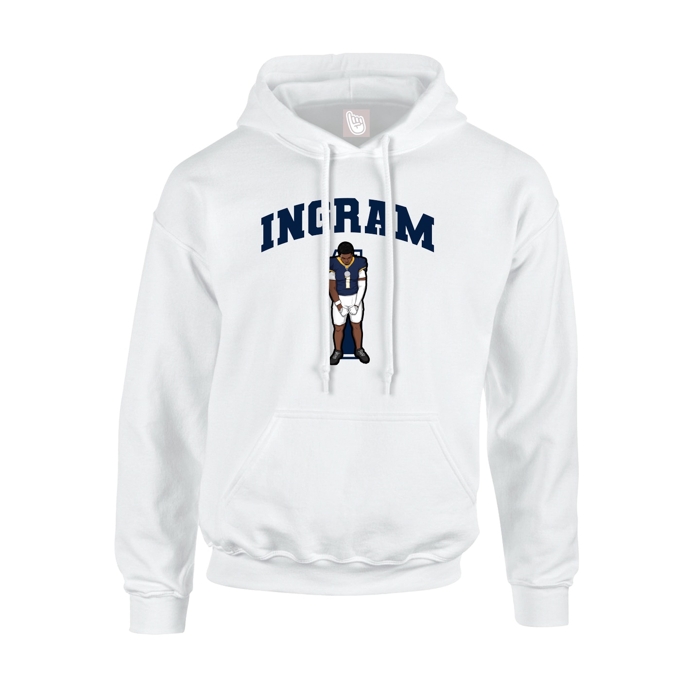 Youth Hoodie — Number in White