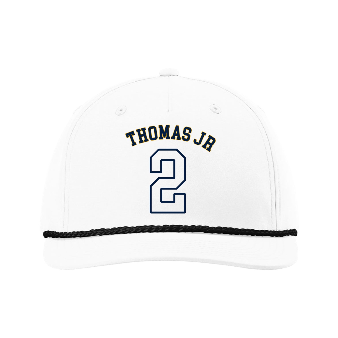 Five-Panel Classic Rope Cap — Shirsey Arch in White