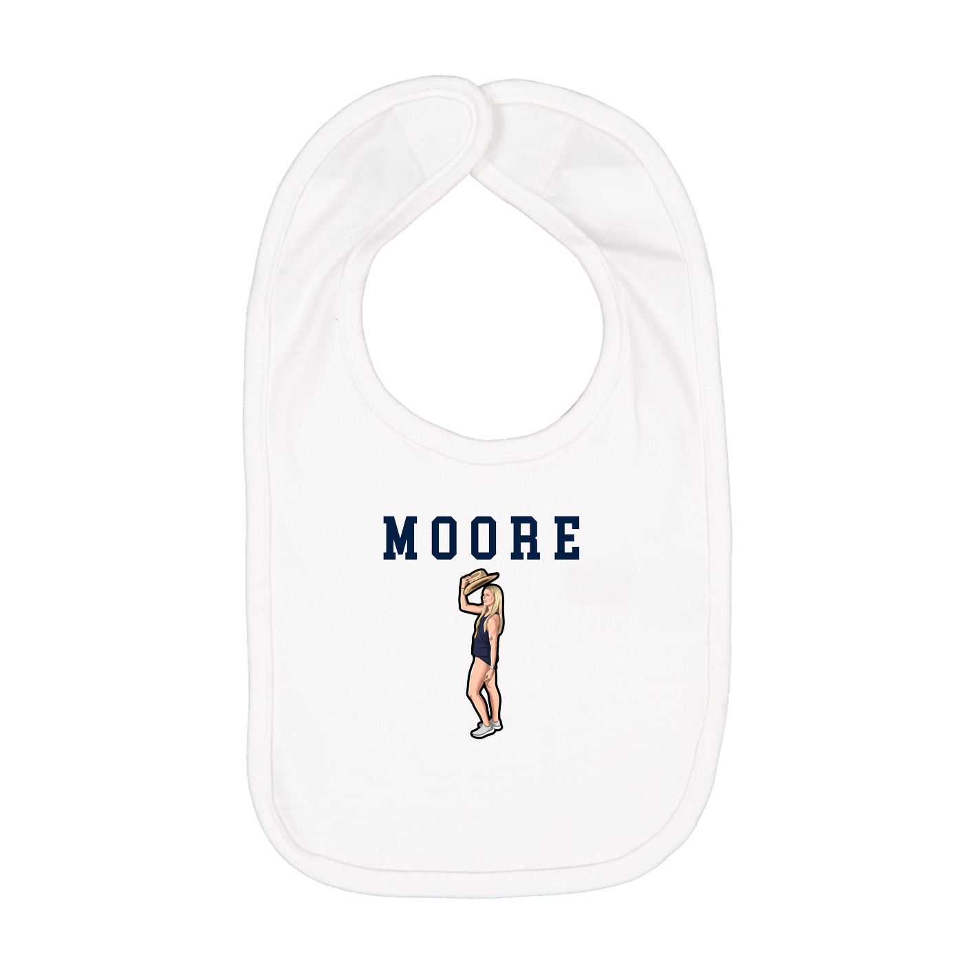Infant Bib — Shirsey in White