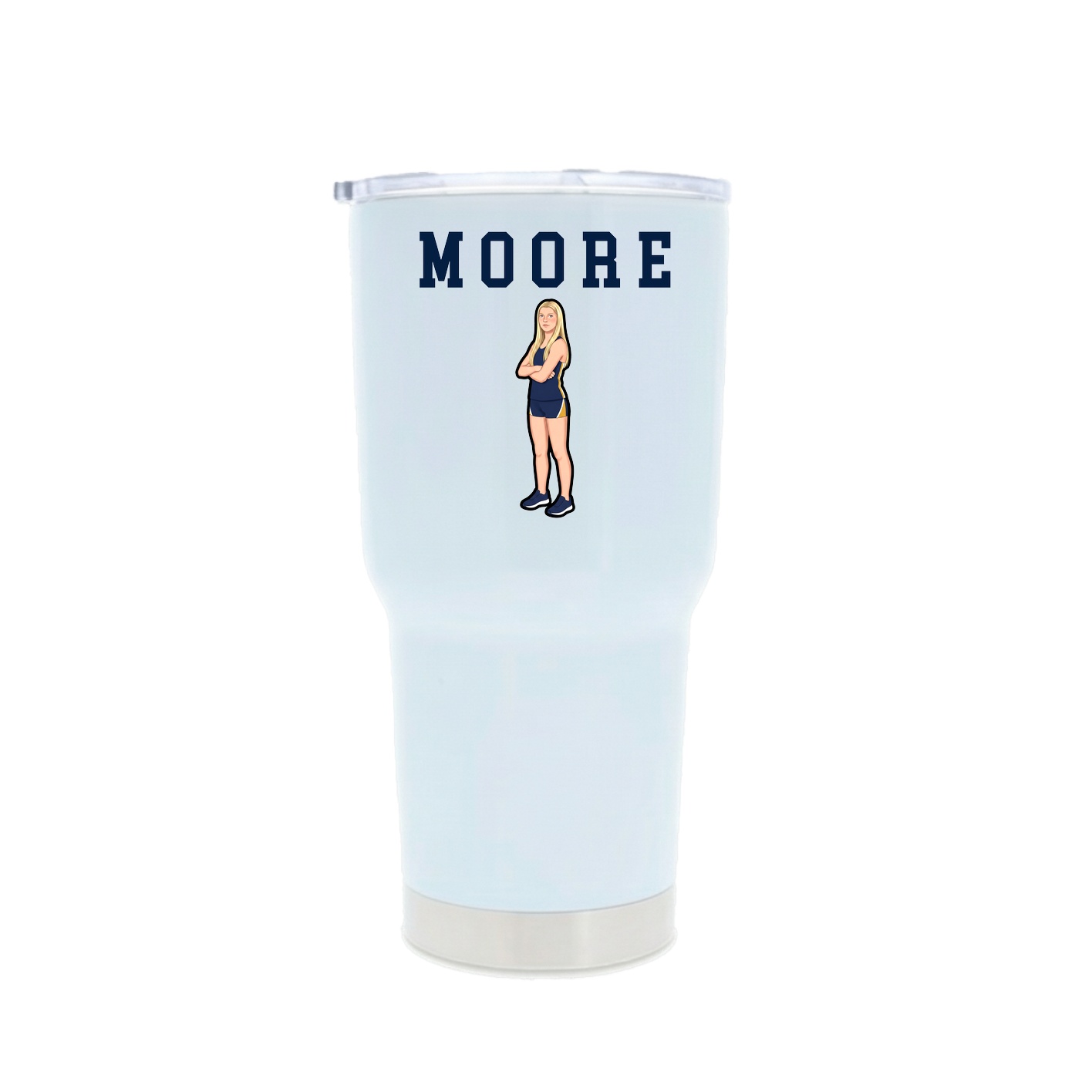 30oz Stainless Steel Tumbler — Shirsey in White