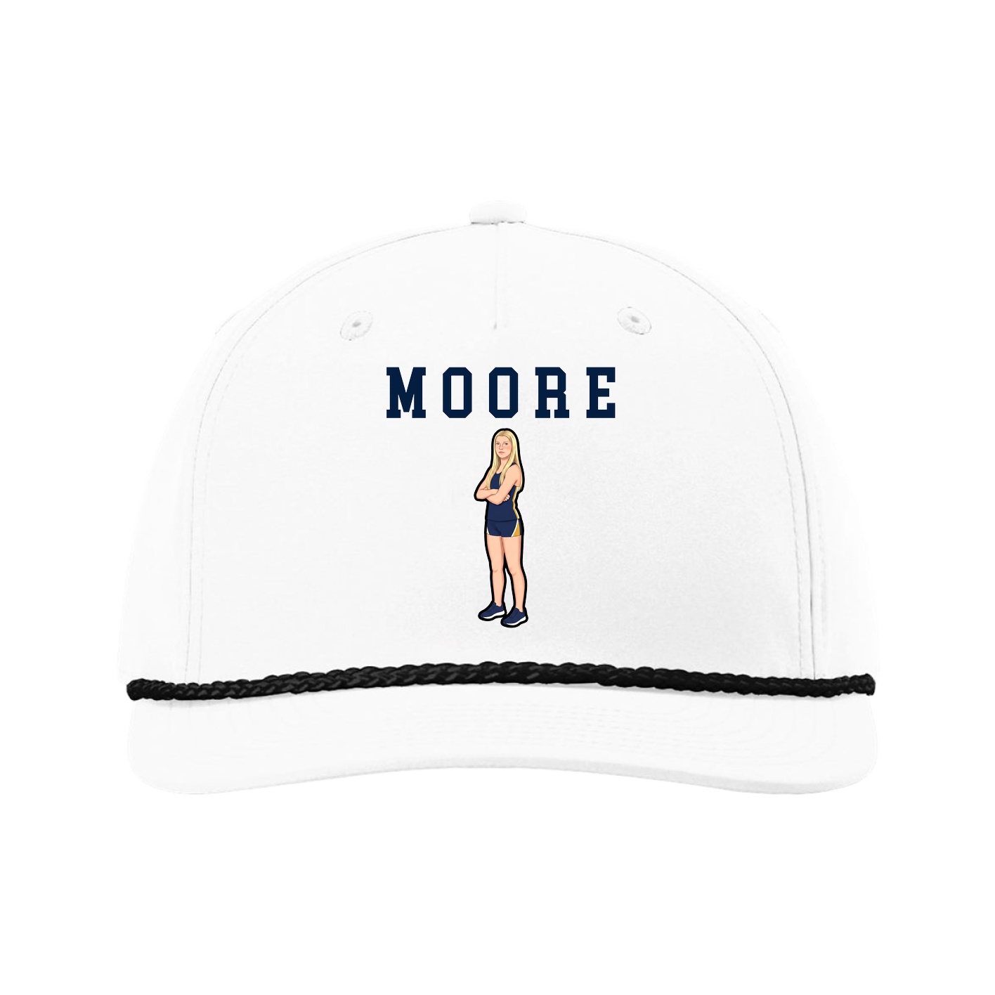Five-Panel Classic Rope Cap — Shirsey in White