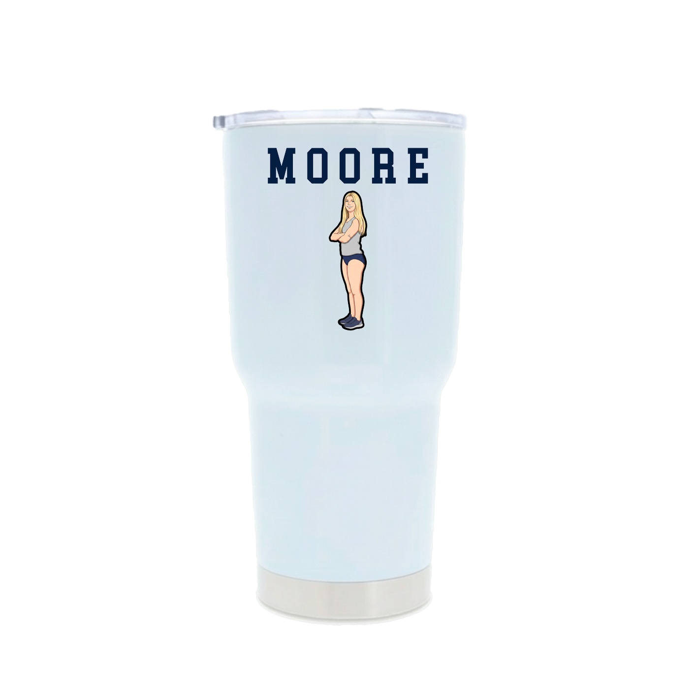30oz Stainless Steel Tumbler — Shirsey in White