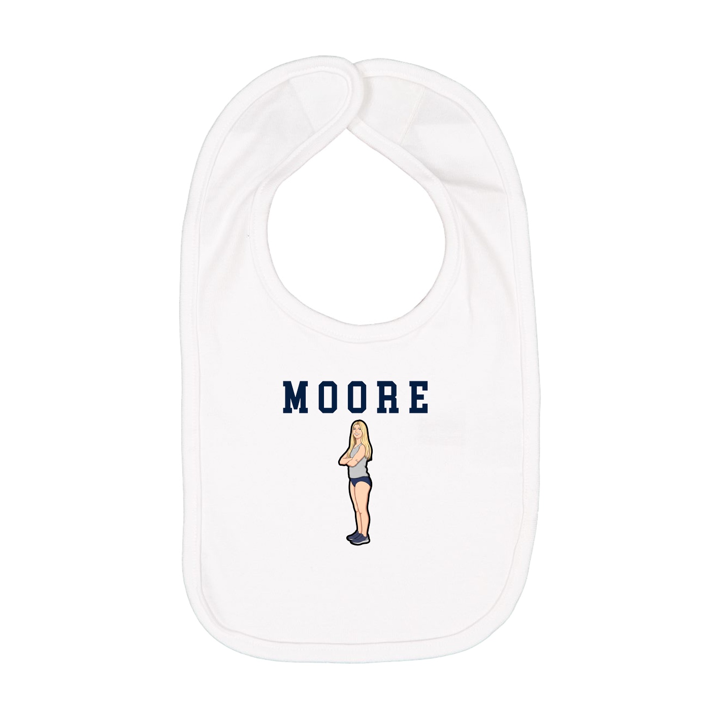 Infant Bib — Shirsey in White