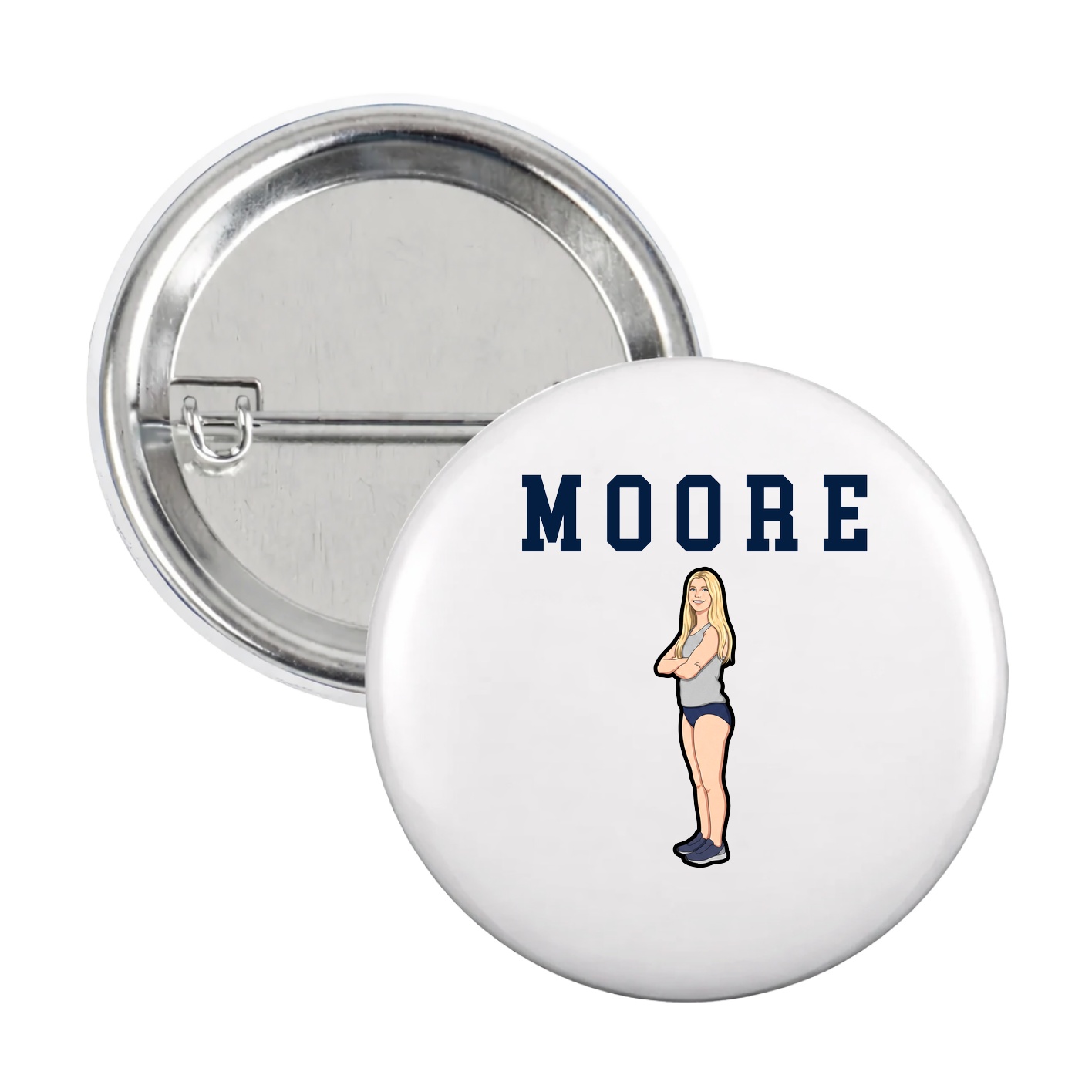 Game Day Button — Shirsey in White