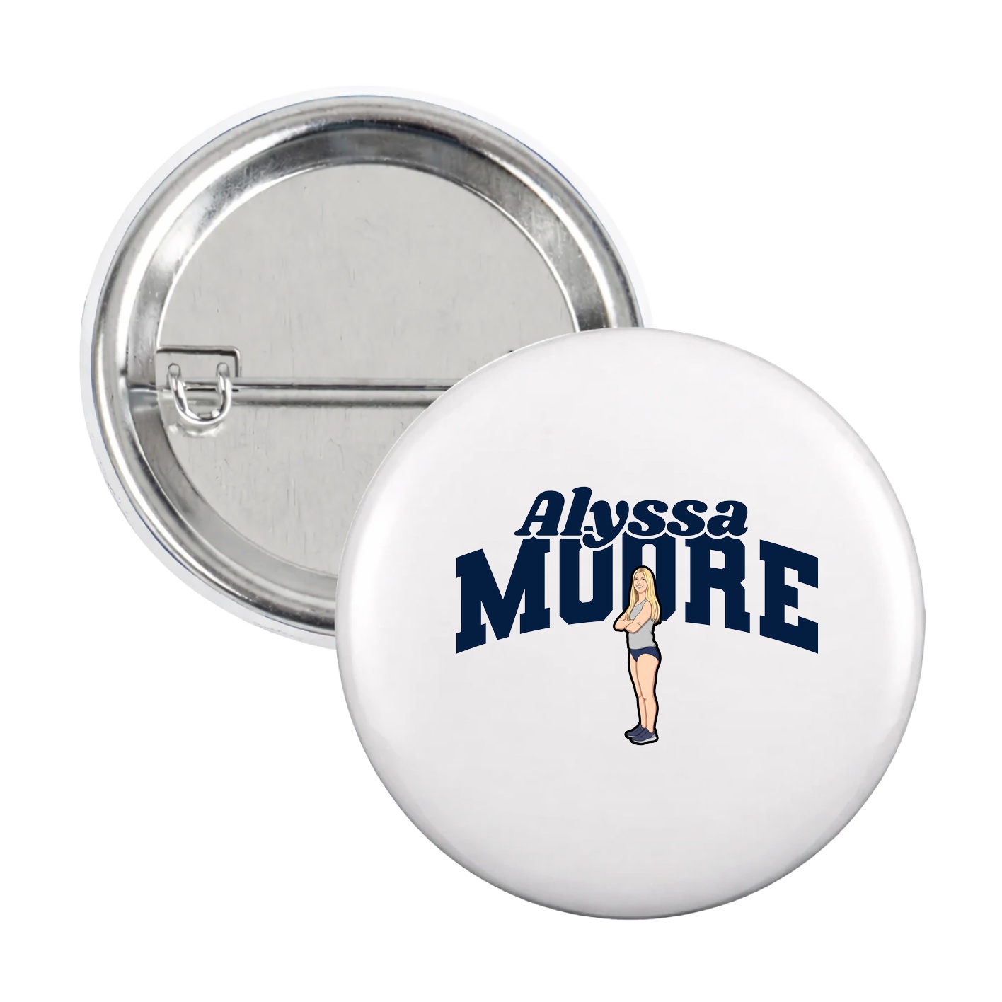 Game Day Button — Signature Arch in White