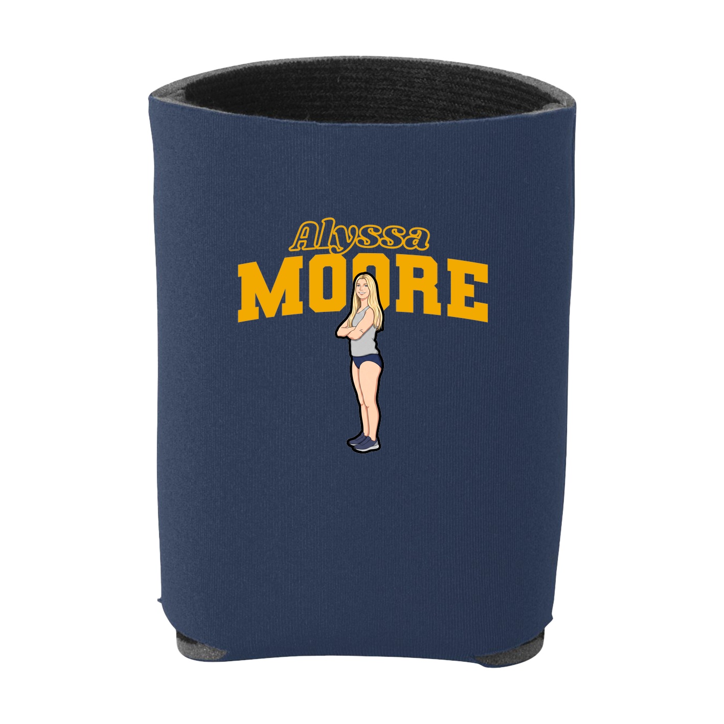 Can Holder — Name Arch in Navy