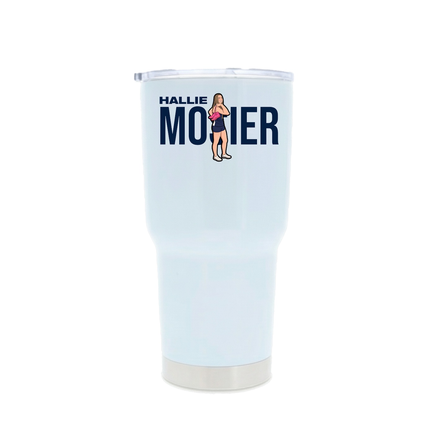 30oz Stainless Steel Tumbler — Player Name in White