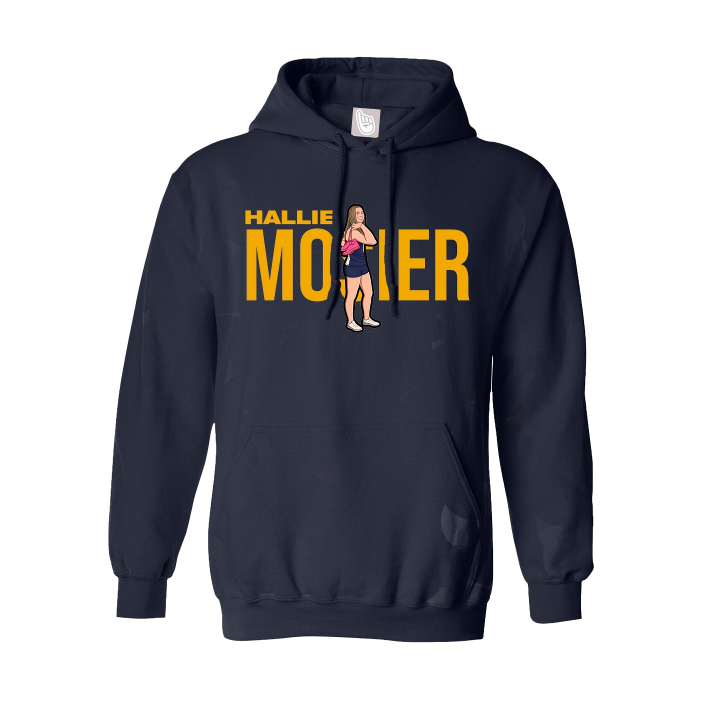 Hoodie — Player Name in Navy