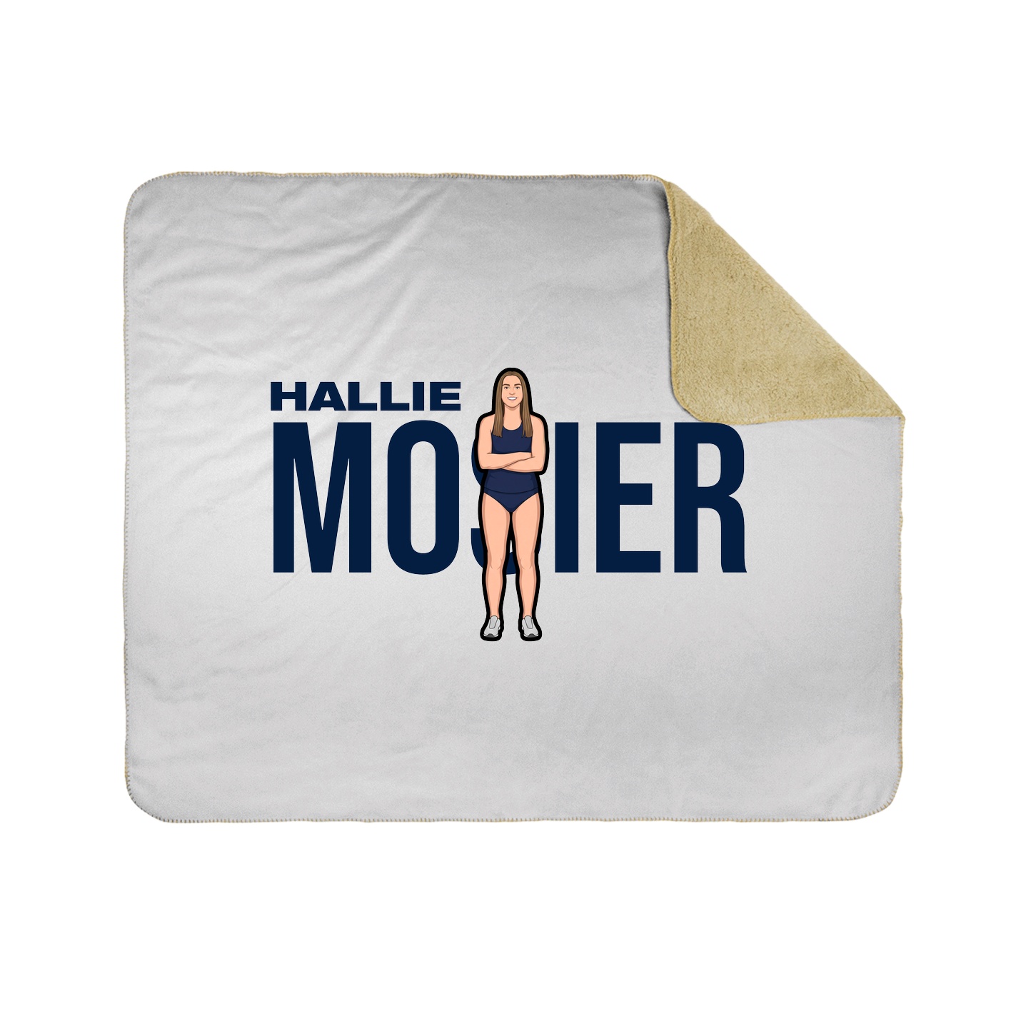 Throw Blanket — Player Name in White