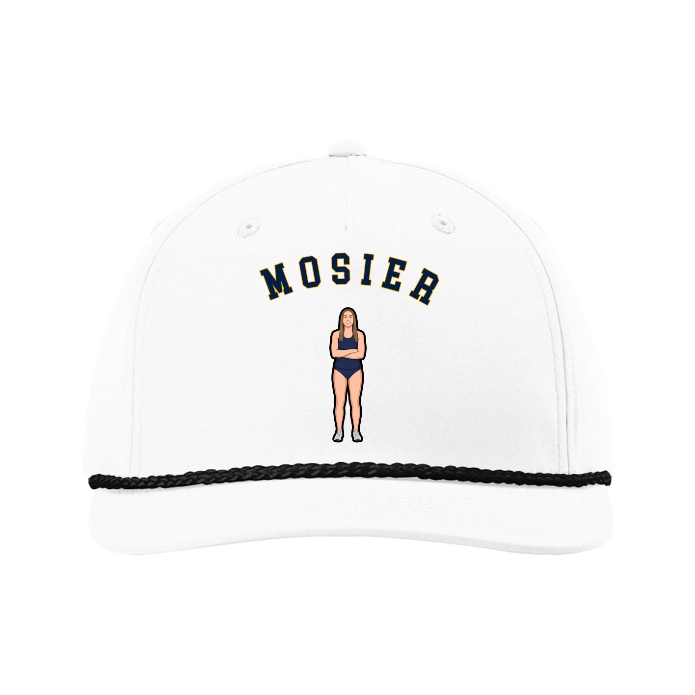 Five-Panel Classic Rope Cap — Shirsey Arch in White