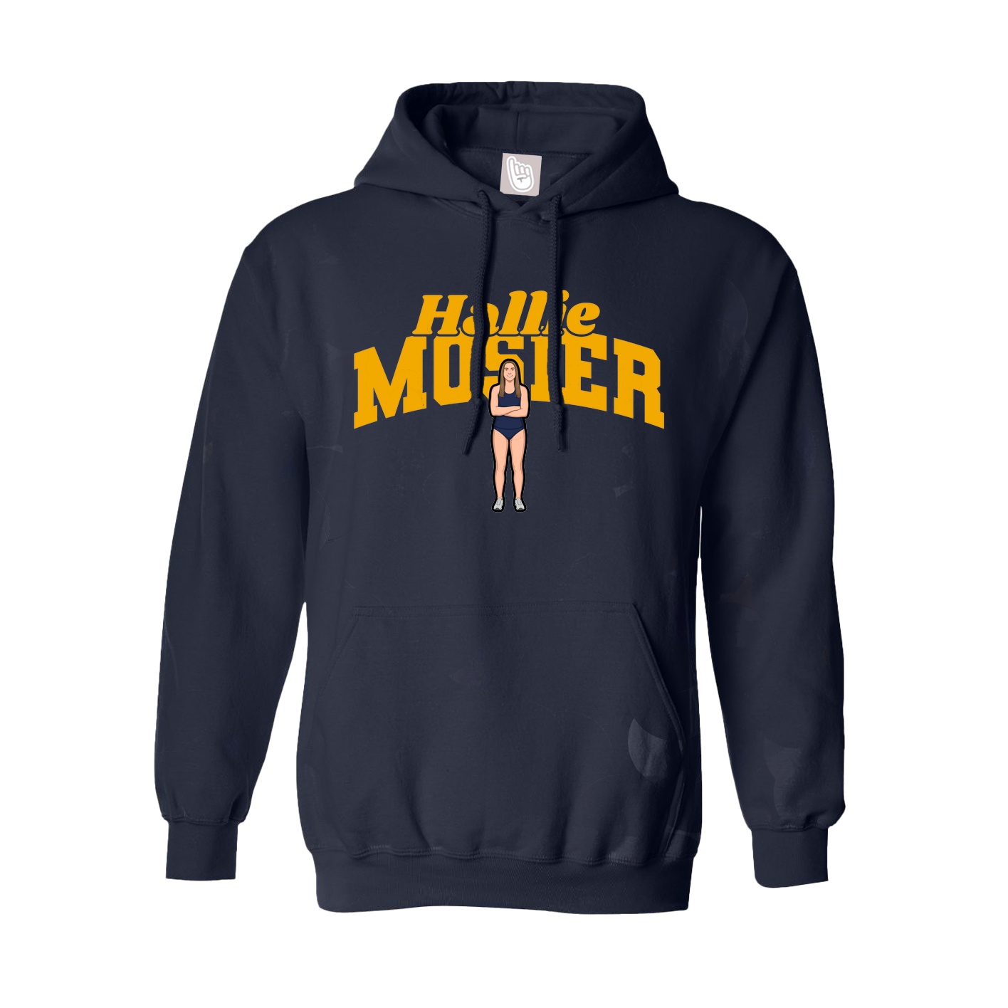 Youth Hoodie — Signature Arch in Navy