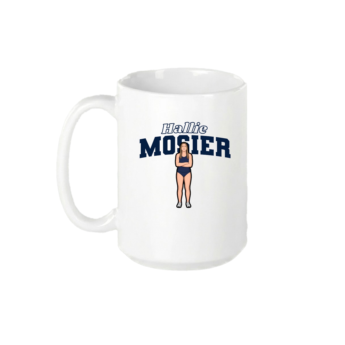 15oz Coffee Mug — Name Arch in White