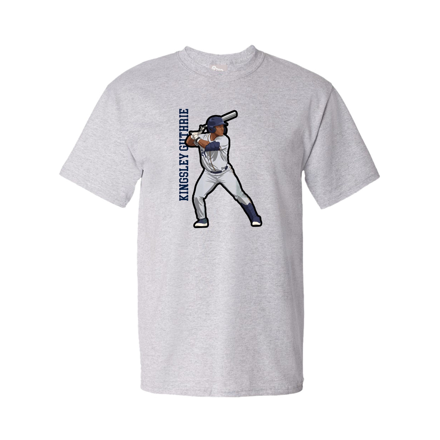 Tee — Name Vertical in Grey