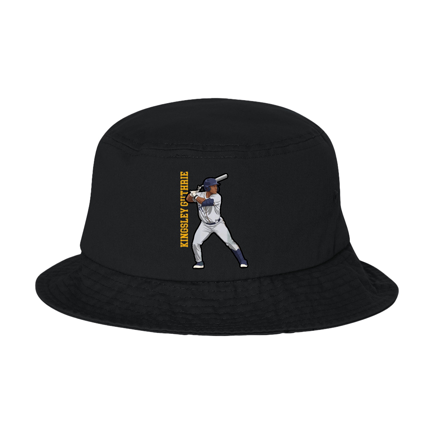 Bucket Cap — Name Vertical in Black