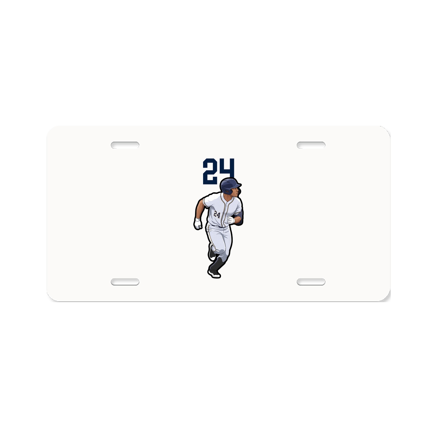 License Plate — Number Top in Classic