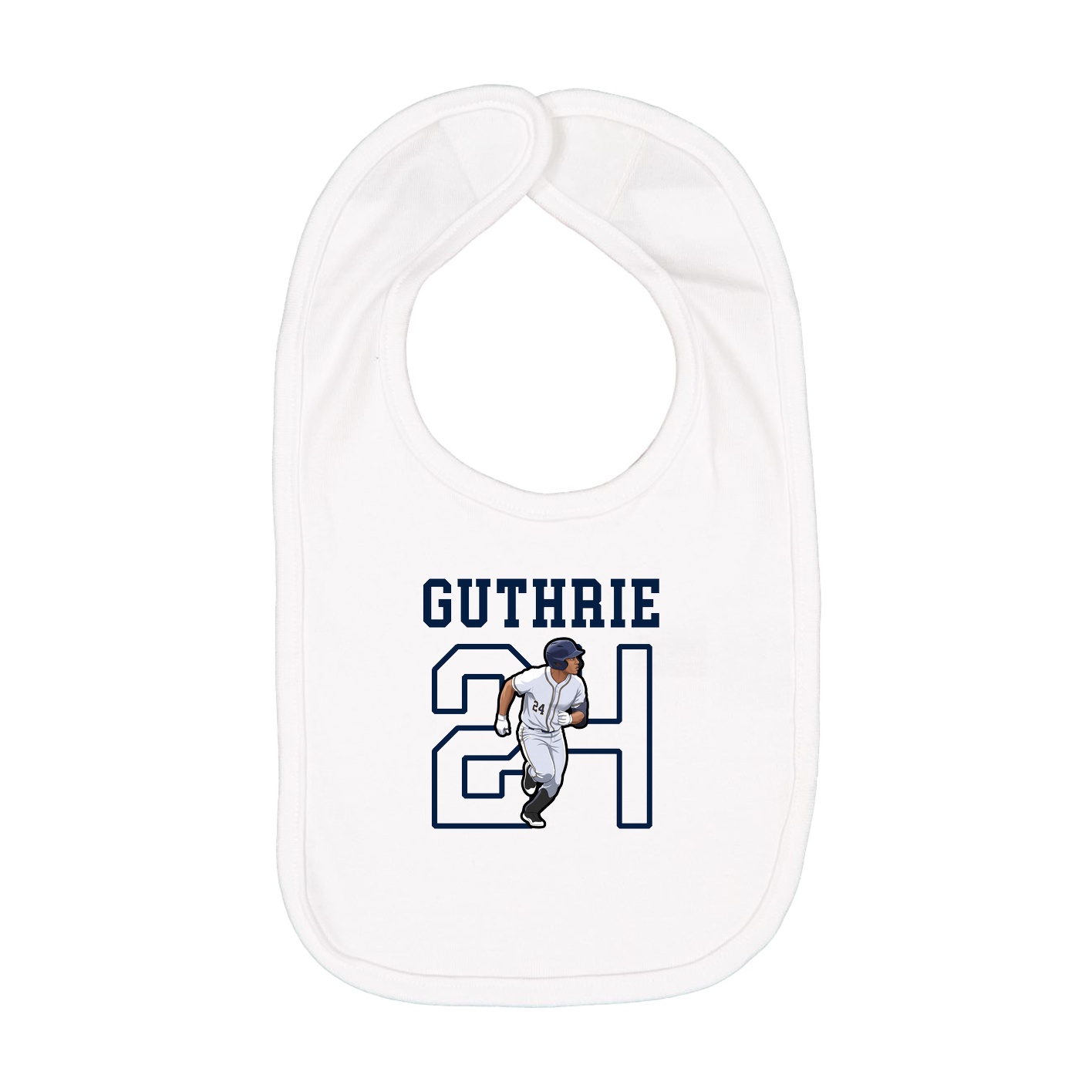 Infant Bib — Shirsey in White