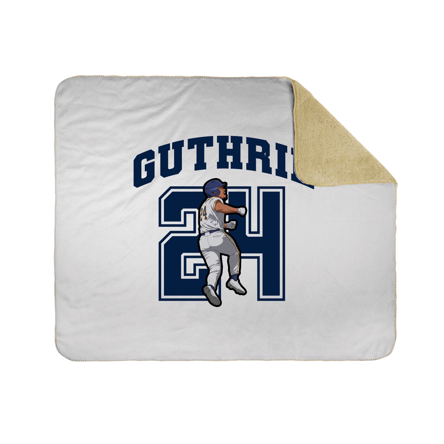 Throw Blanket — Number in White