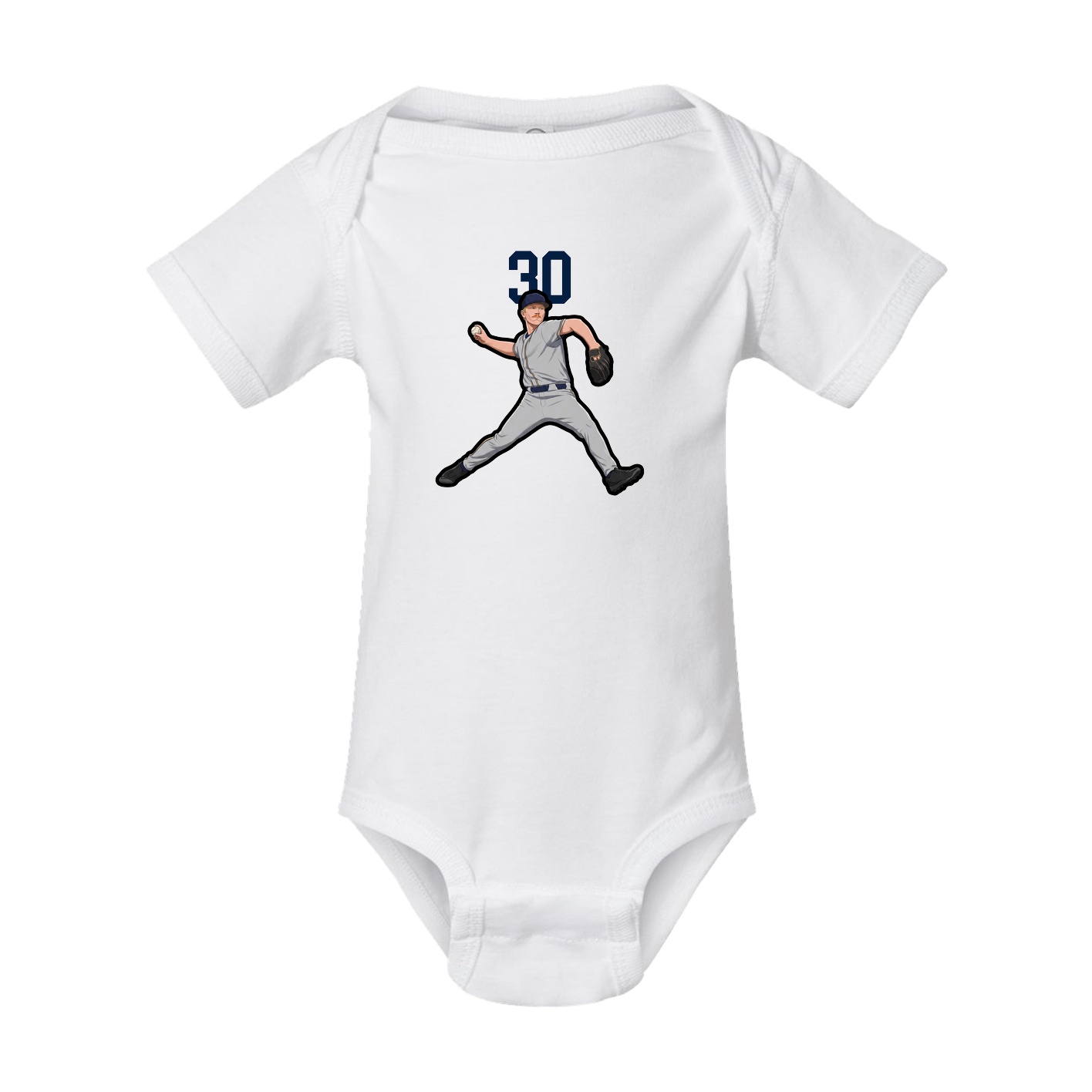 Baby Onesie — Number Top in White