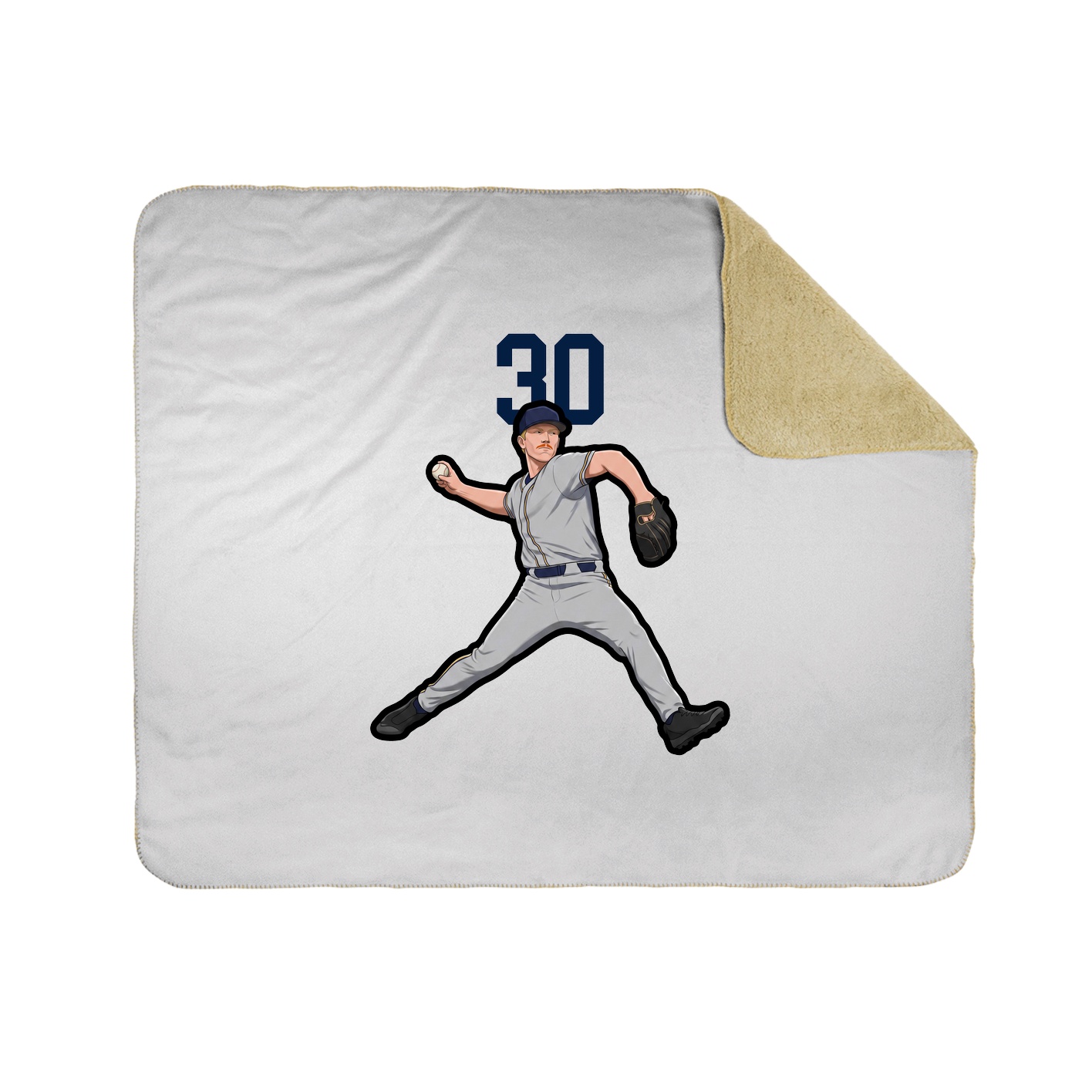Throw Blanket — Number Top in White