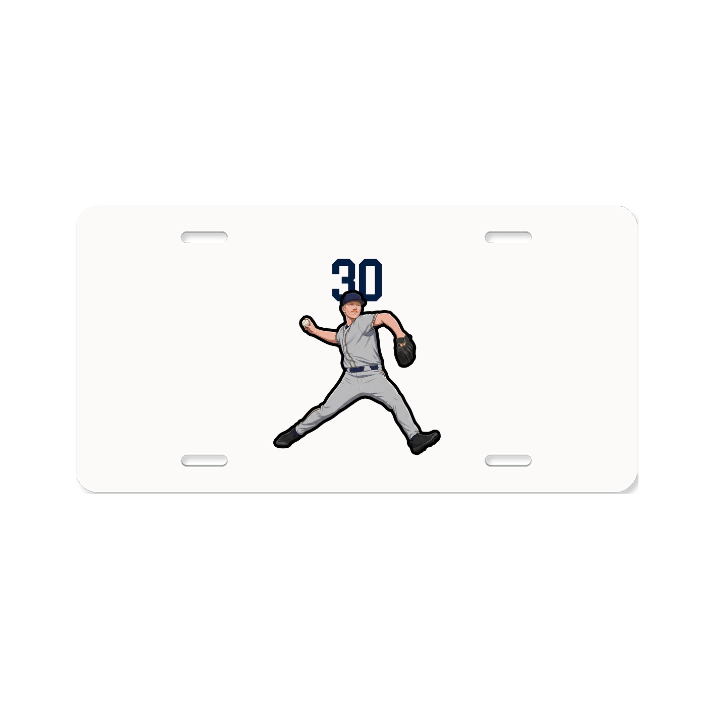 License Plate — Number Top in Classic