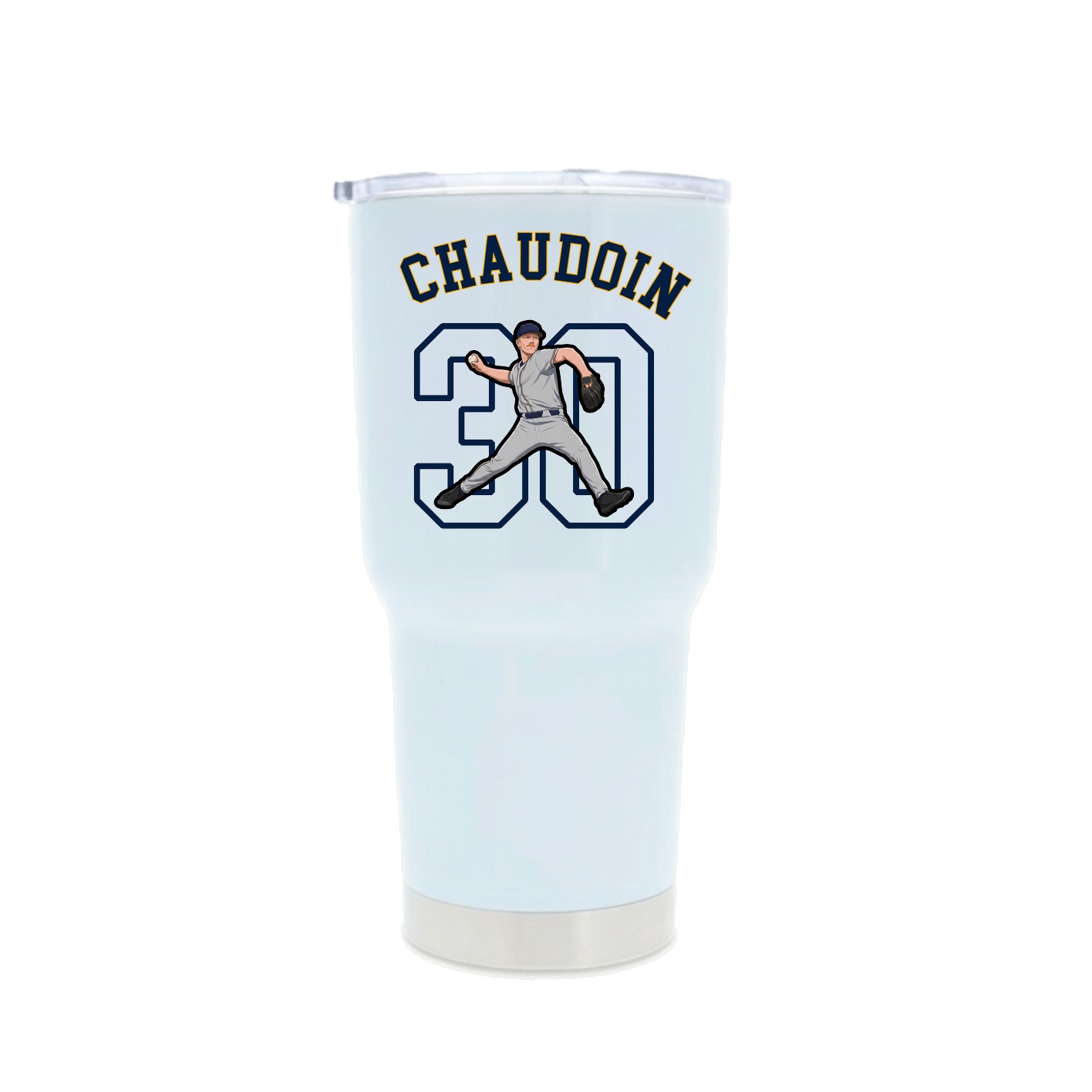 30oz Stainless Steel Tumbler — Shirsey Arch in White
