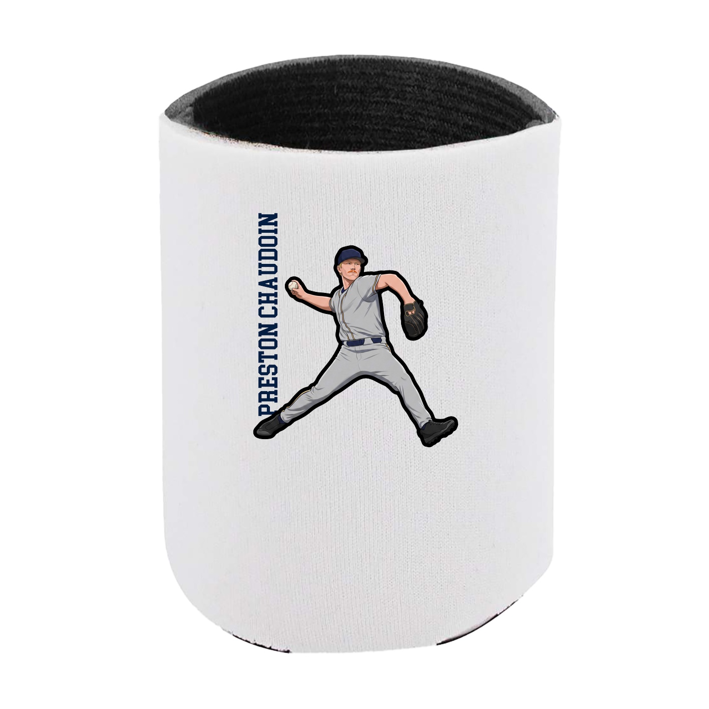 Can Holder — Name Vertical in White