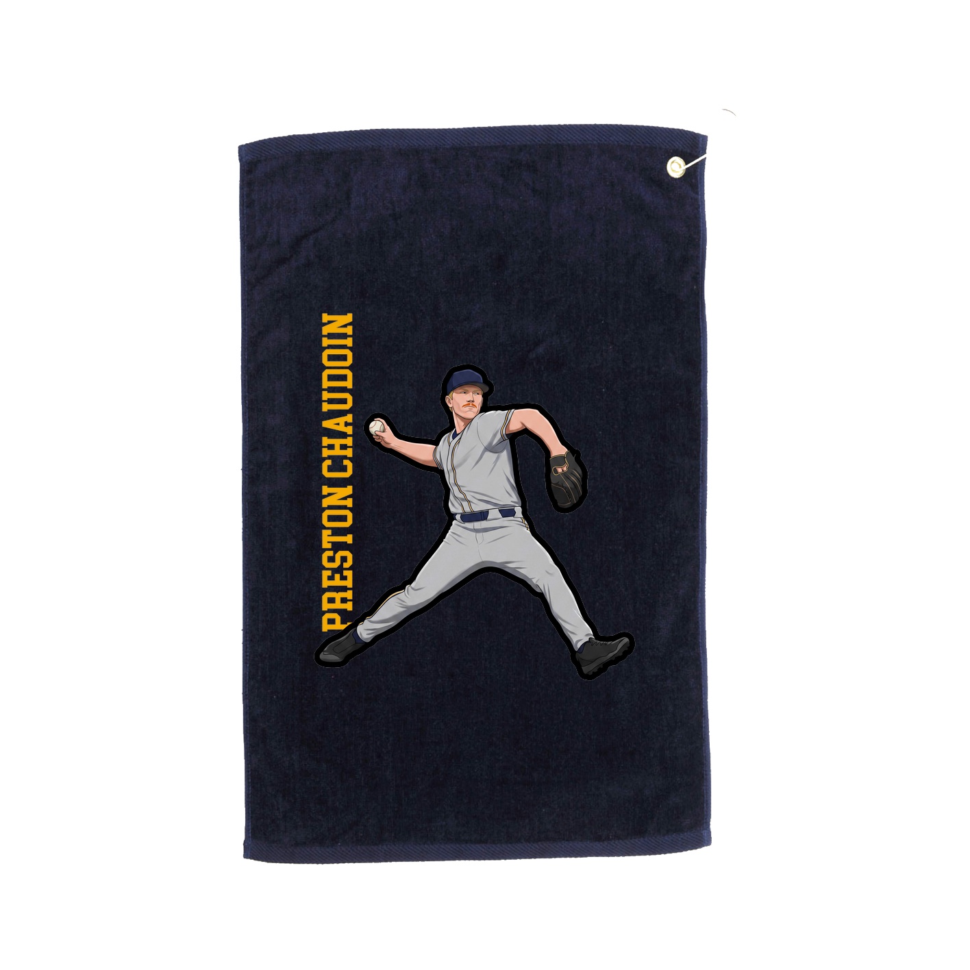 Golf Towel — Name Vertical in Navy