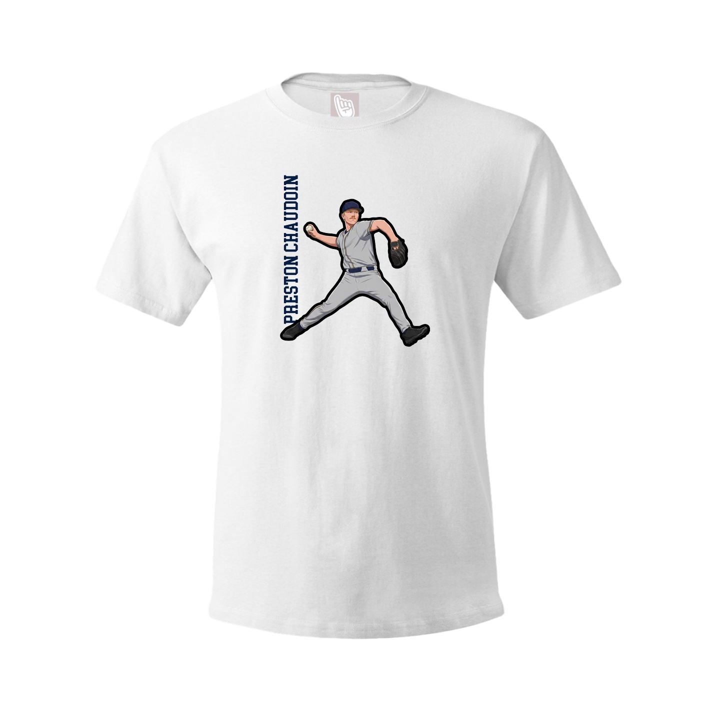 Youth Tee — Name Vertical in White