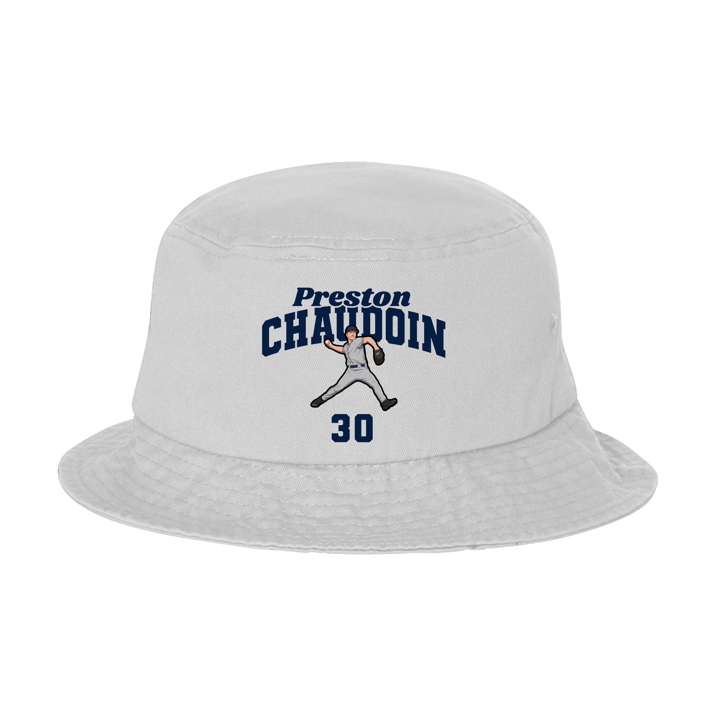 Bucket Cap — Signature Arch in White