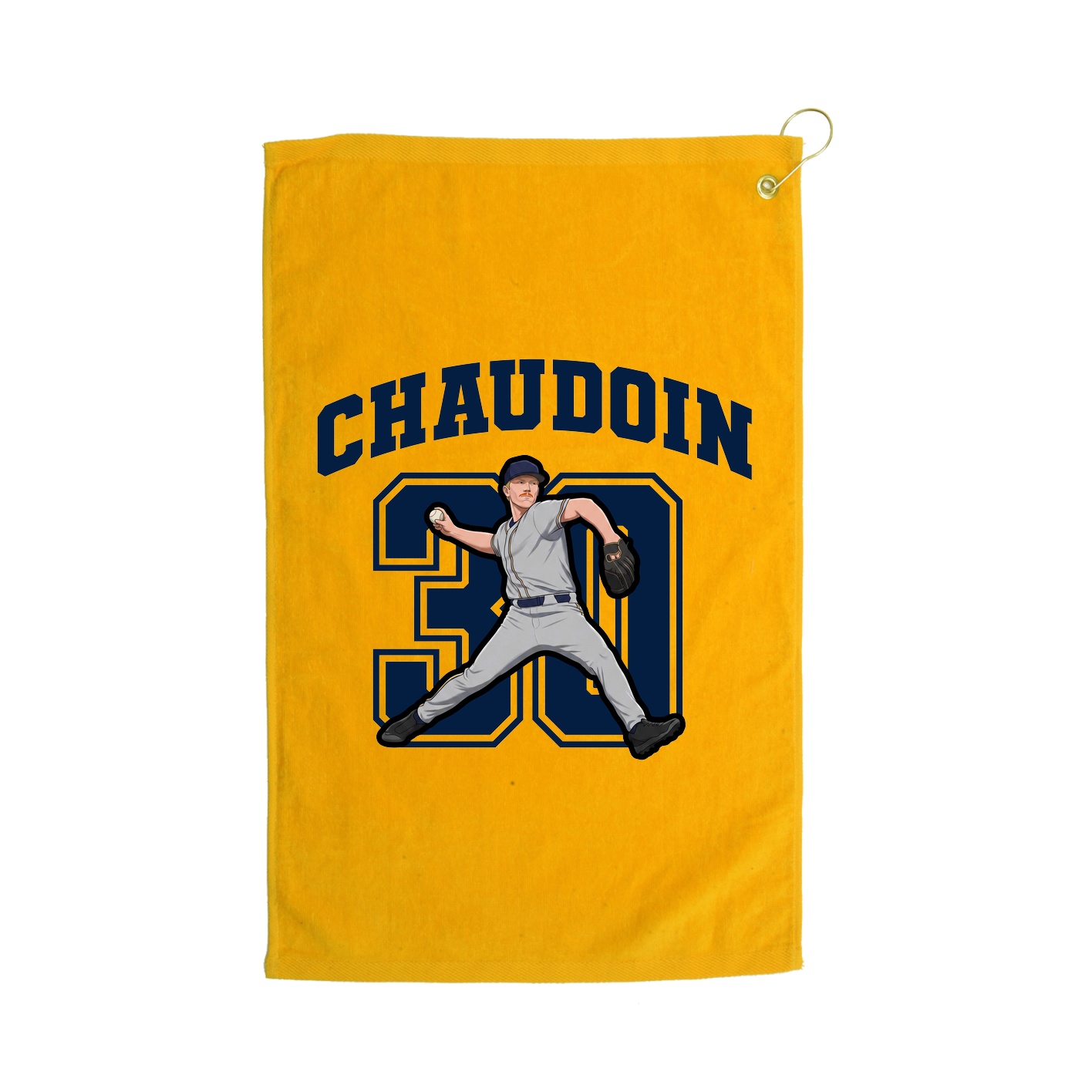 Golf Towel — Number in Gold