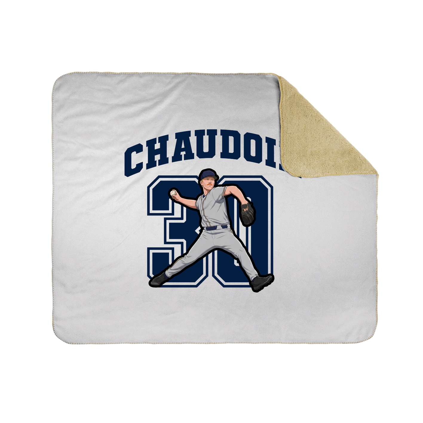 Throw Blanket — Number in White