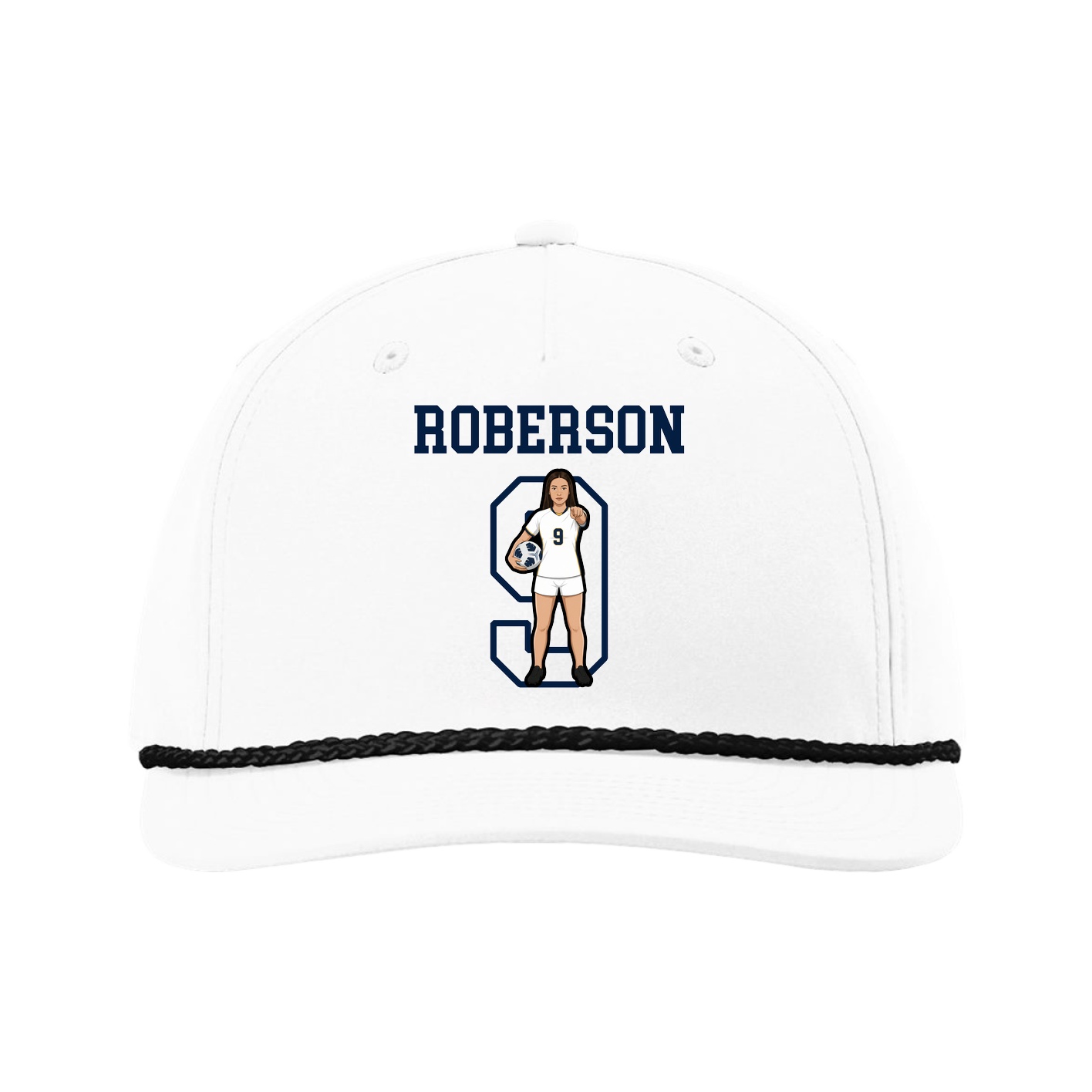 Five-Panel Classic Rope Cap — Shirsey in White