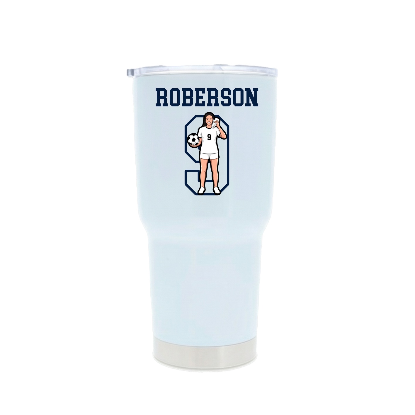 30oz Stainless Steel Tumbler — Shirsey in White
