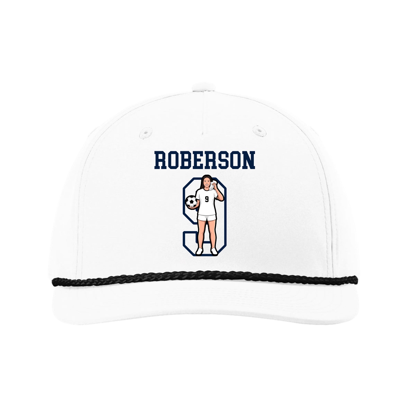 Five-Panel Classic Rope Cap — Shirsey in White