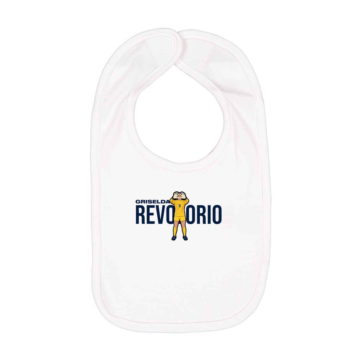 Infant Bib — Player Name in White