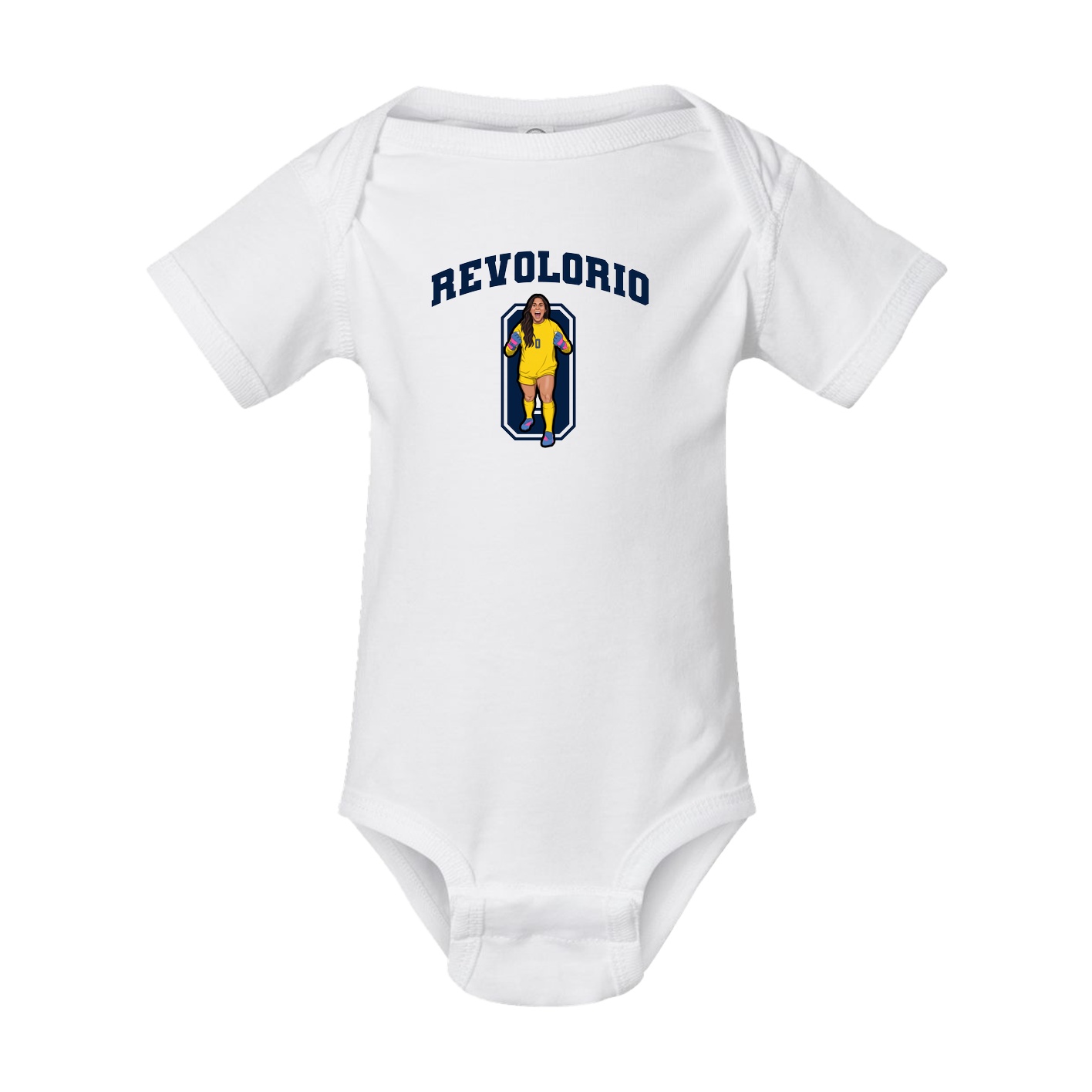 Baby Onesie — Number in White