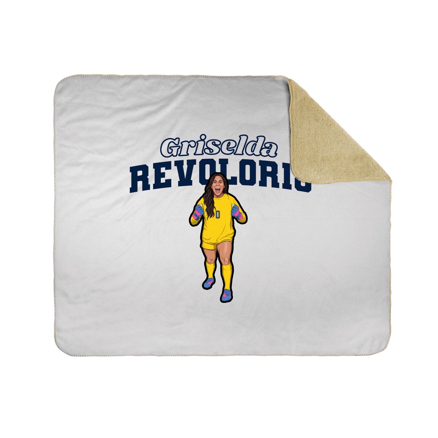 Throw Blanket — Name Arch in White