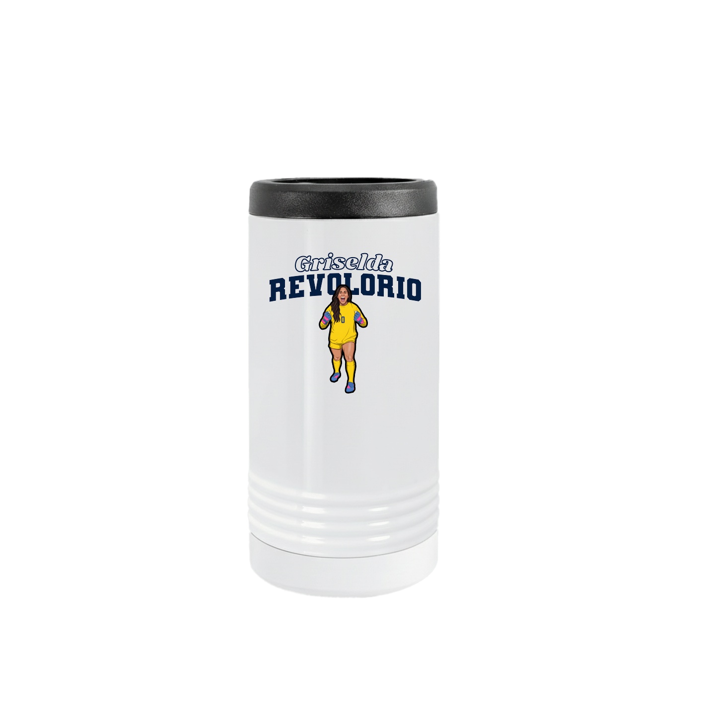 Slim Beverage Holder — Name Arch in White