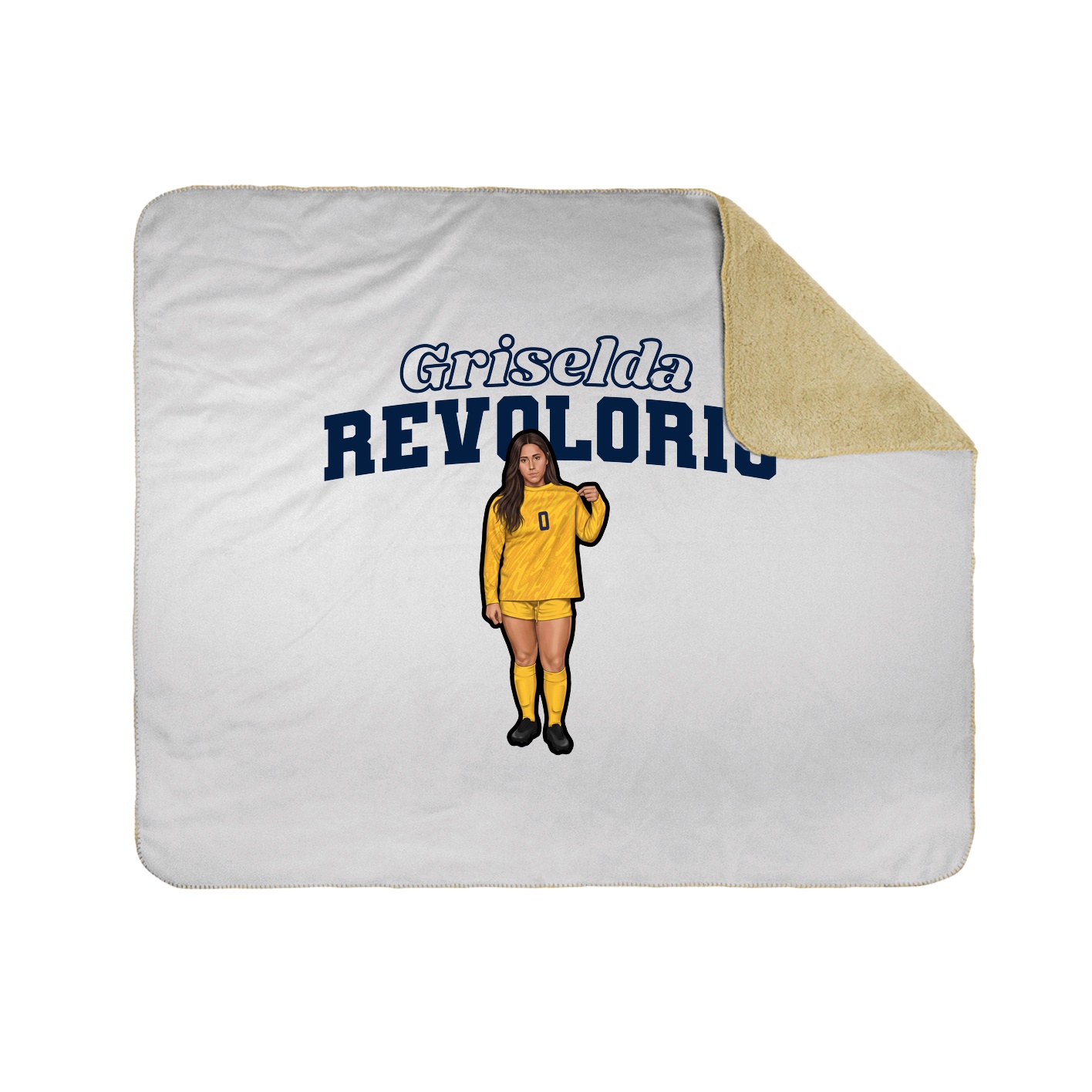 Throw Blanket — Name Arch in White