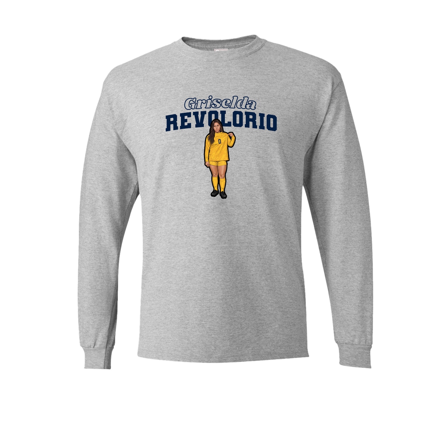 Long Sleeve Tee — Name Arch in Grey