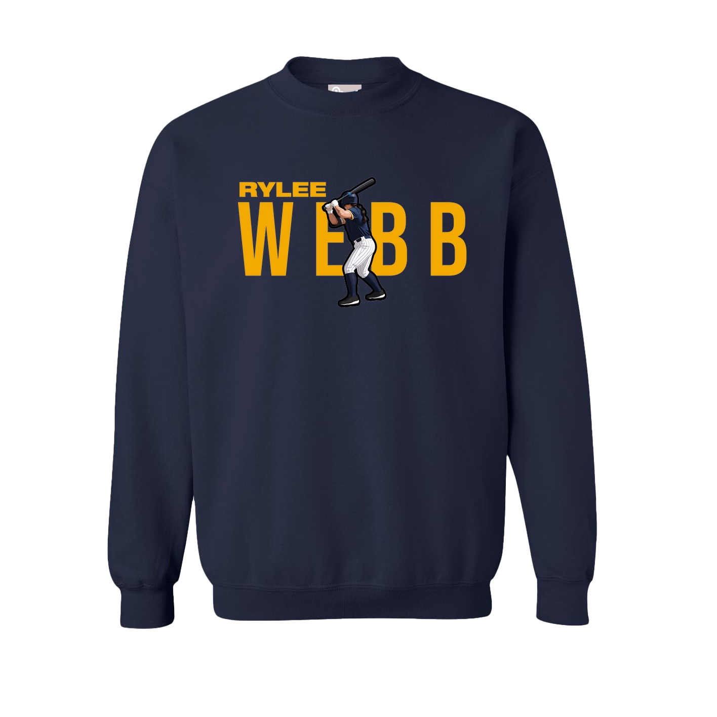 Fleece Crew — Player Name in Navy