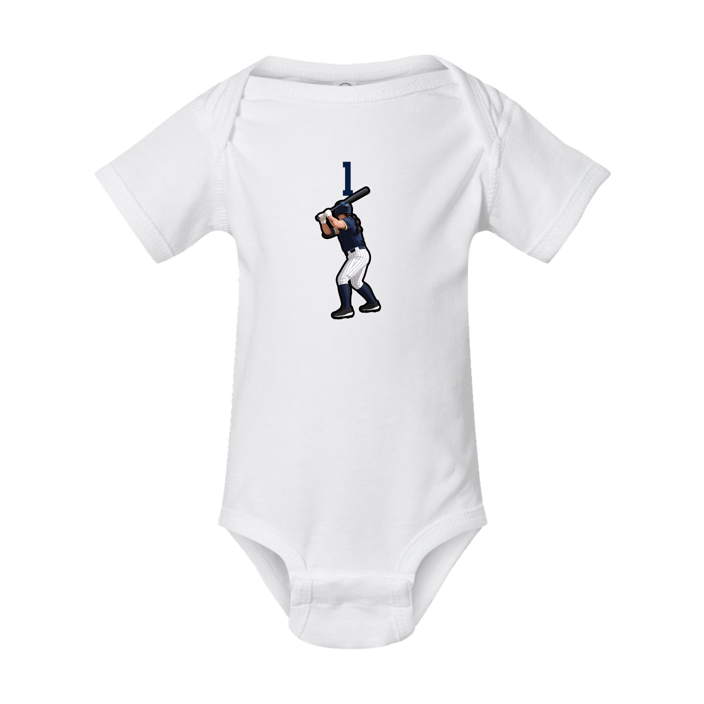 Baby Onesie — Number Top in White