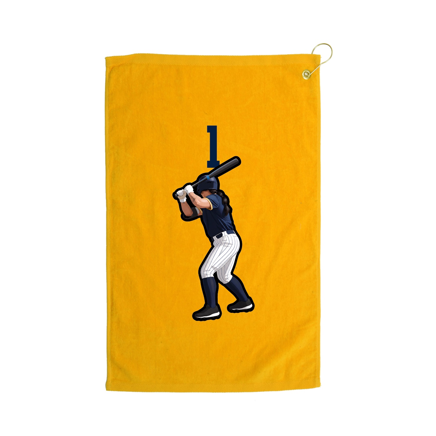 Golf Towel — Number Top in Gold
