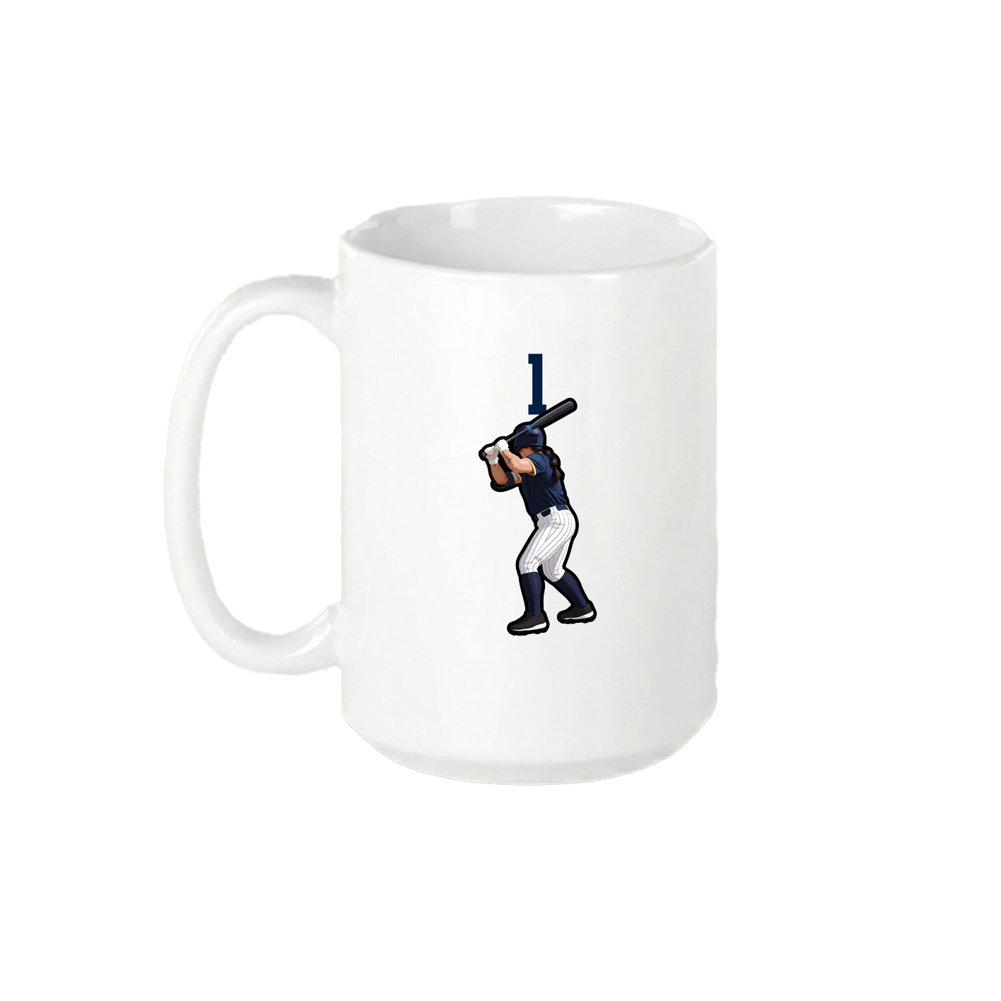 15oz Coffee Mug — Number Top in White