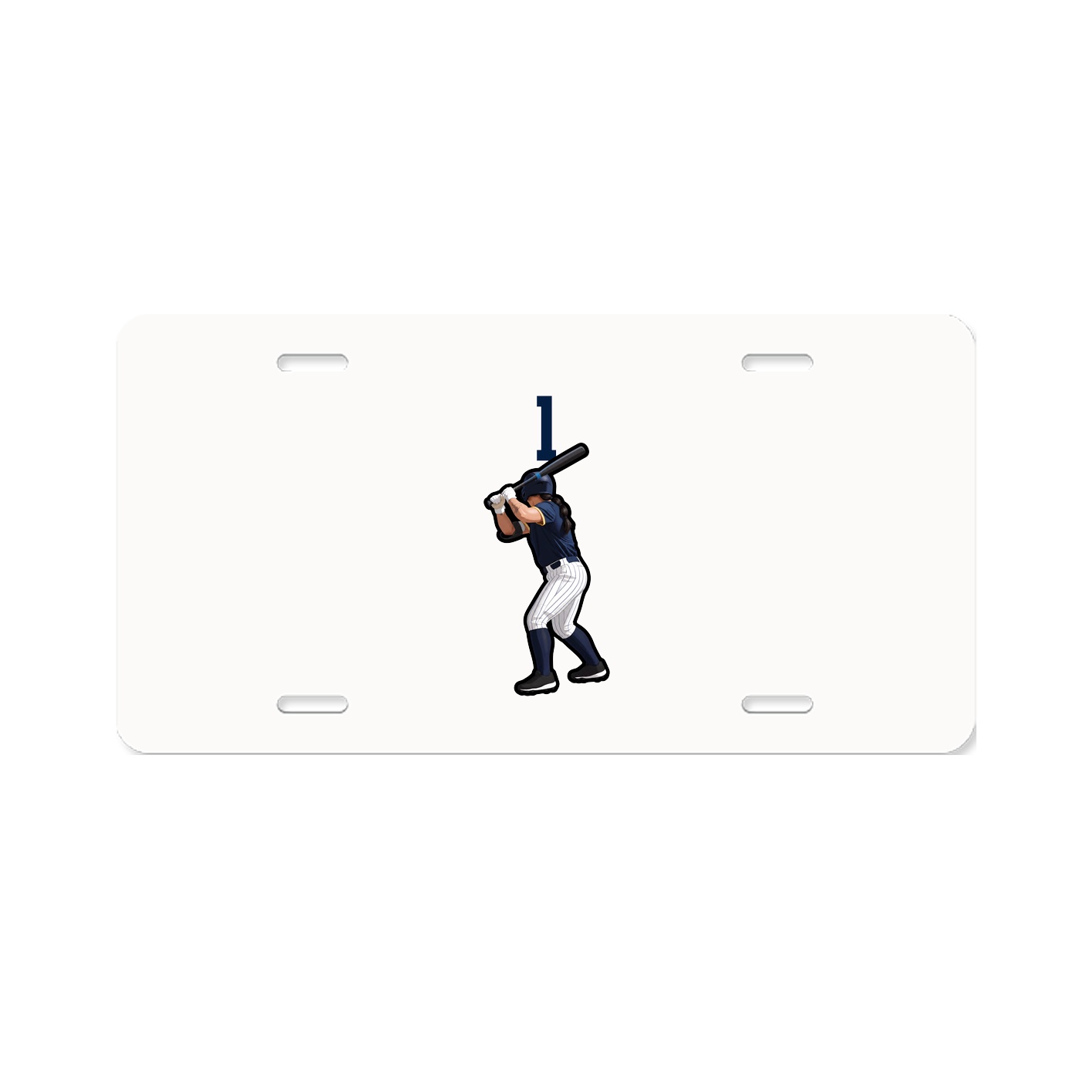 License Plate — Number Top in Classic